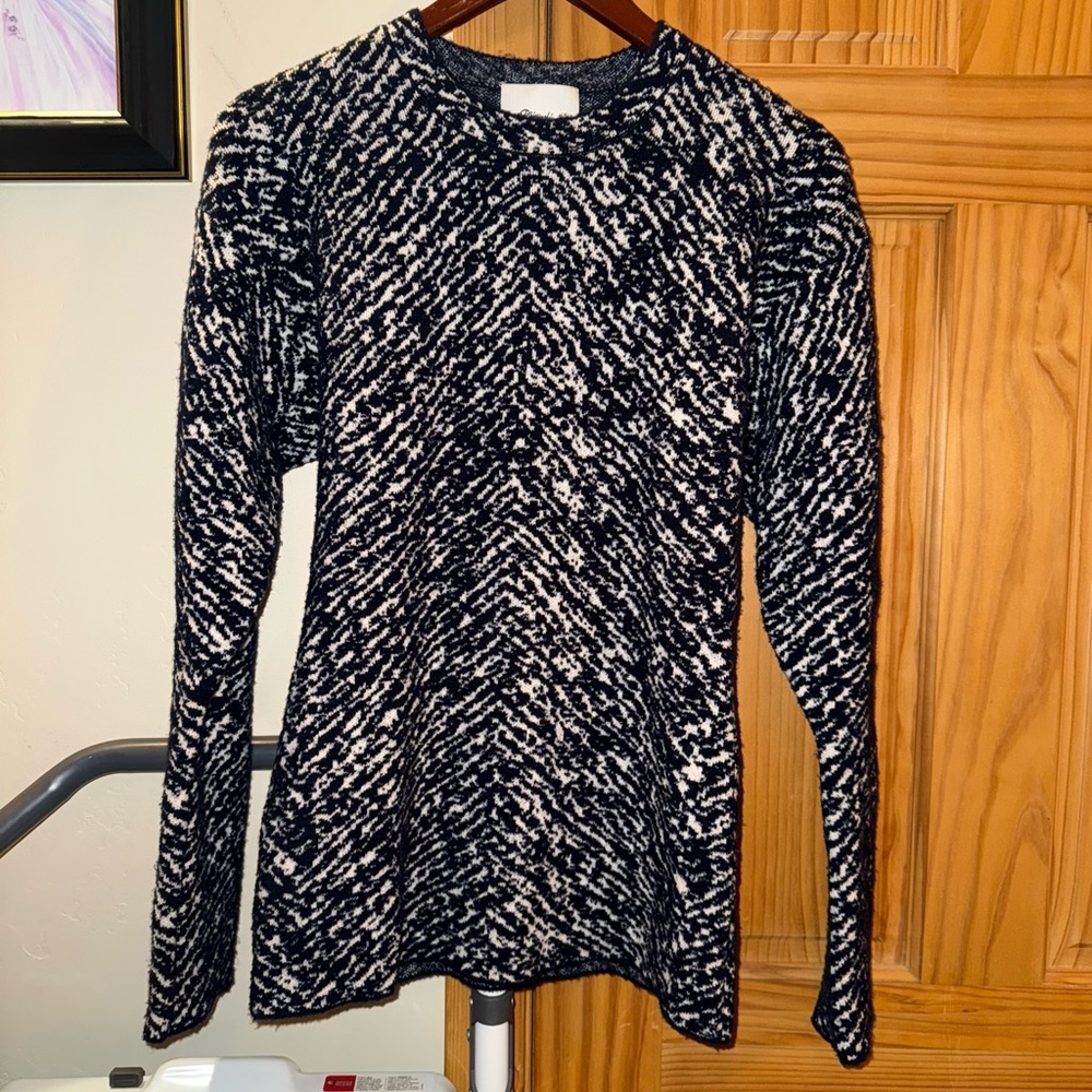 3.1 Phillip Lim Navy and White Knit Sweater